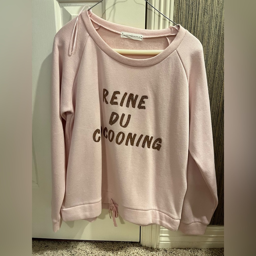 Coquette Women’s size S light pink Cache Cache sweater!